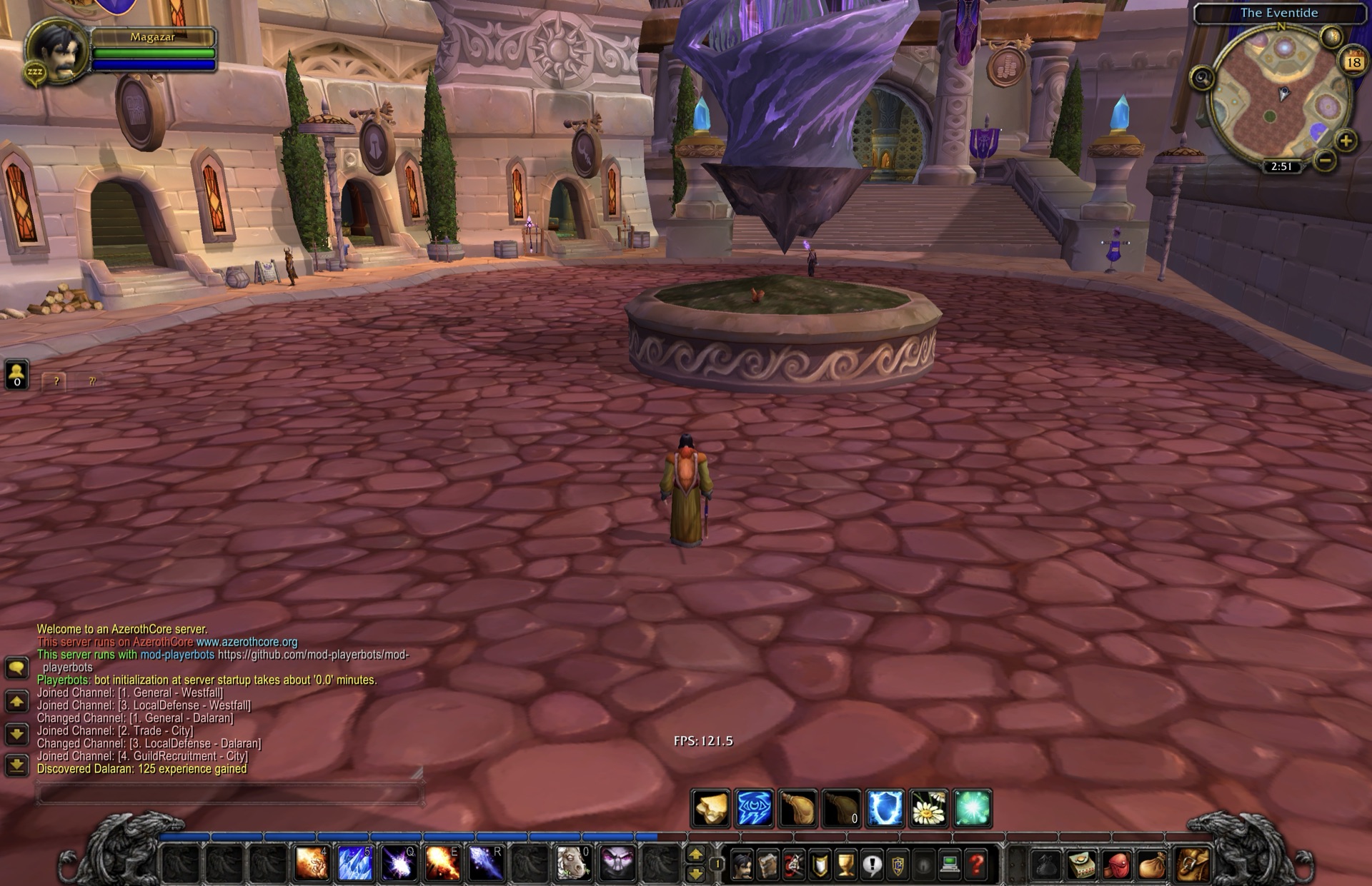 Dalaran at ~120 FPS